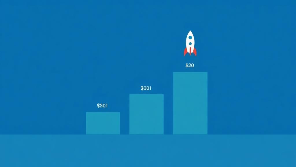 Stacked rectangular blocks in deep blue, teal, and gray showing web app development cost breakdown components